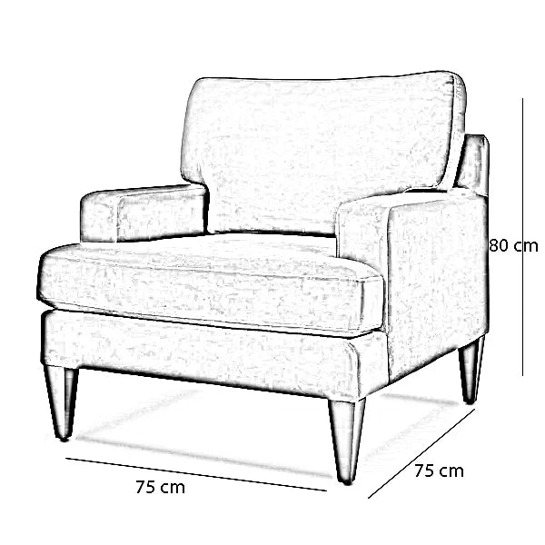 كرسي خشب زان، 75*75*80 سم