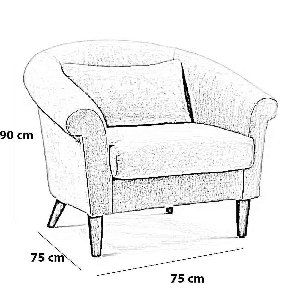 كرسي خشب زان، 75*75*90 سم