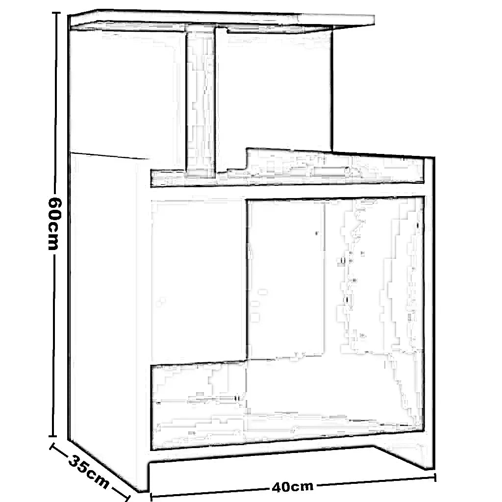 كومود خشب ام دي اف، 40*35*60 سم