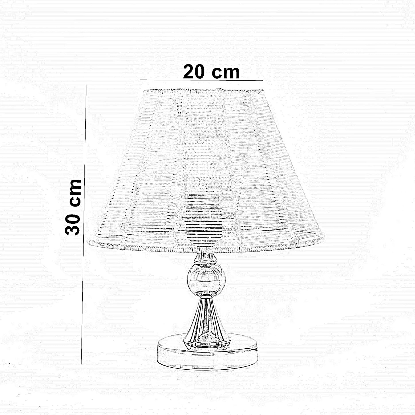 أباجورة معدن، 20*30 سم