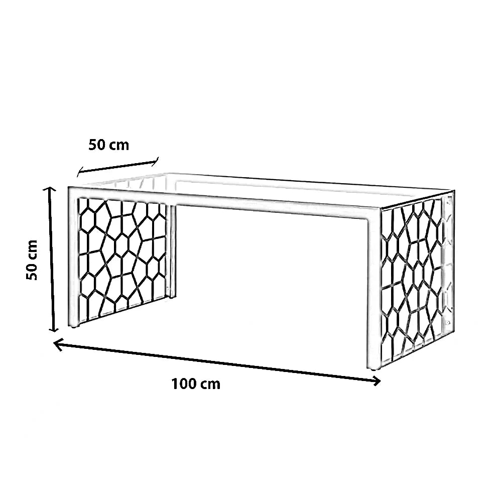 ترابيزة قهوة ستيل، 100*50*50 سم