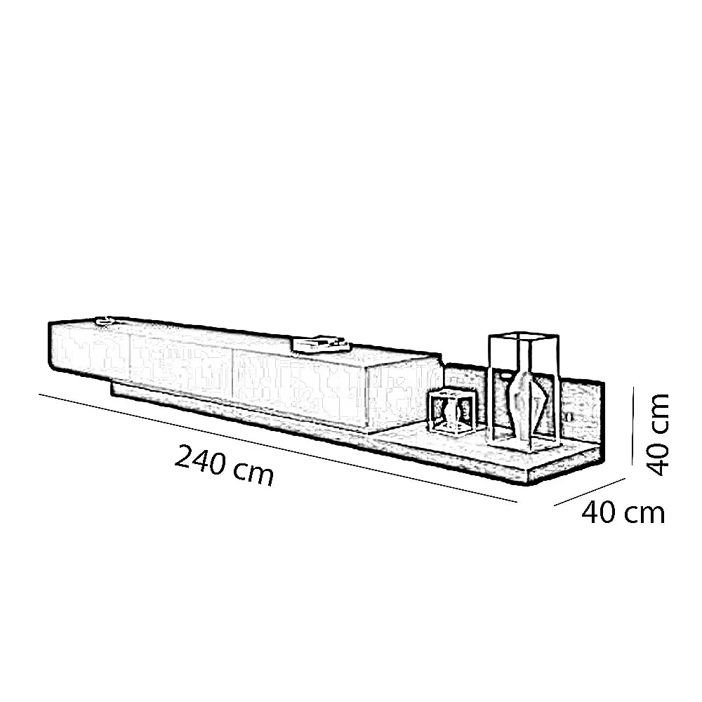 ترابيزة تليفزيون خشب ام دي اف، 240*40*40 سم