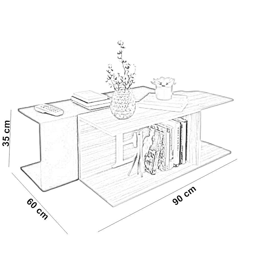 ترابيزة قهوة مزدوجة، 90*60*35 سم