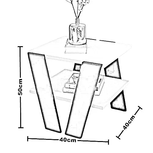 ترابيزة جانبية ام دي اف، 40*40*50 سم