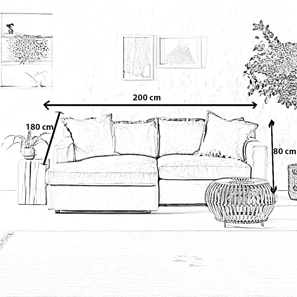 ركنة خشب زان، 180*200*80 سم