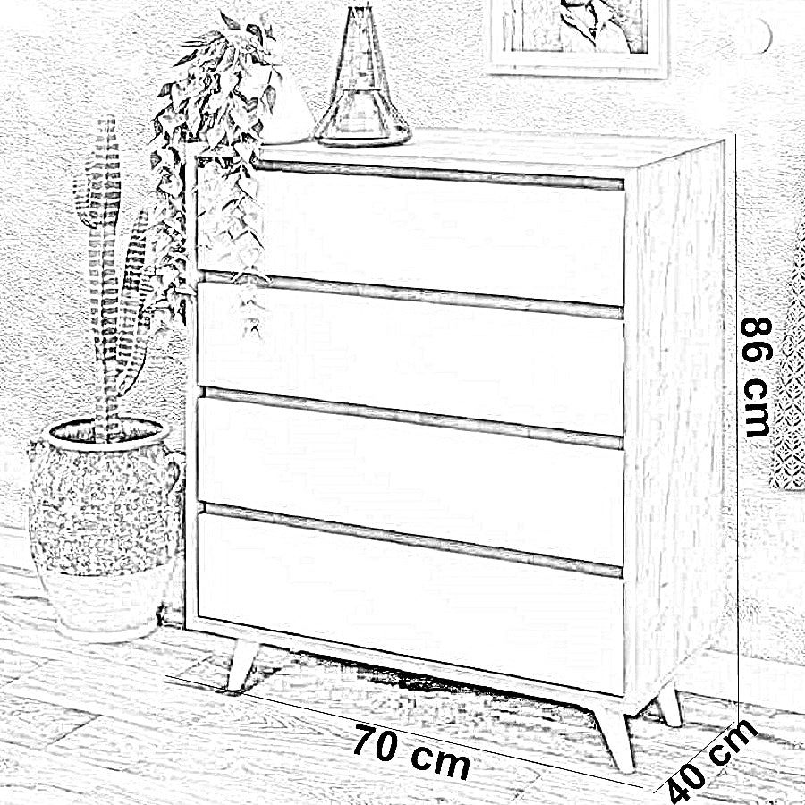وحدة أدارج ام دي اف تايلاندي، 70*40*86 سم