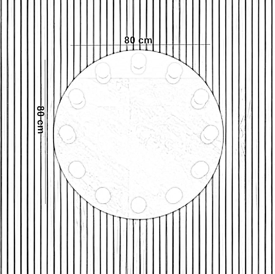 مرايا حائط، 80*80 سم