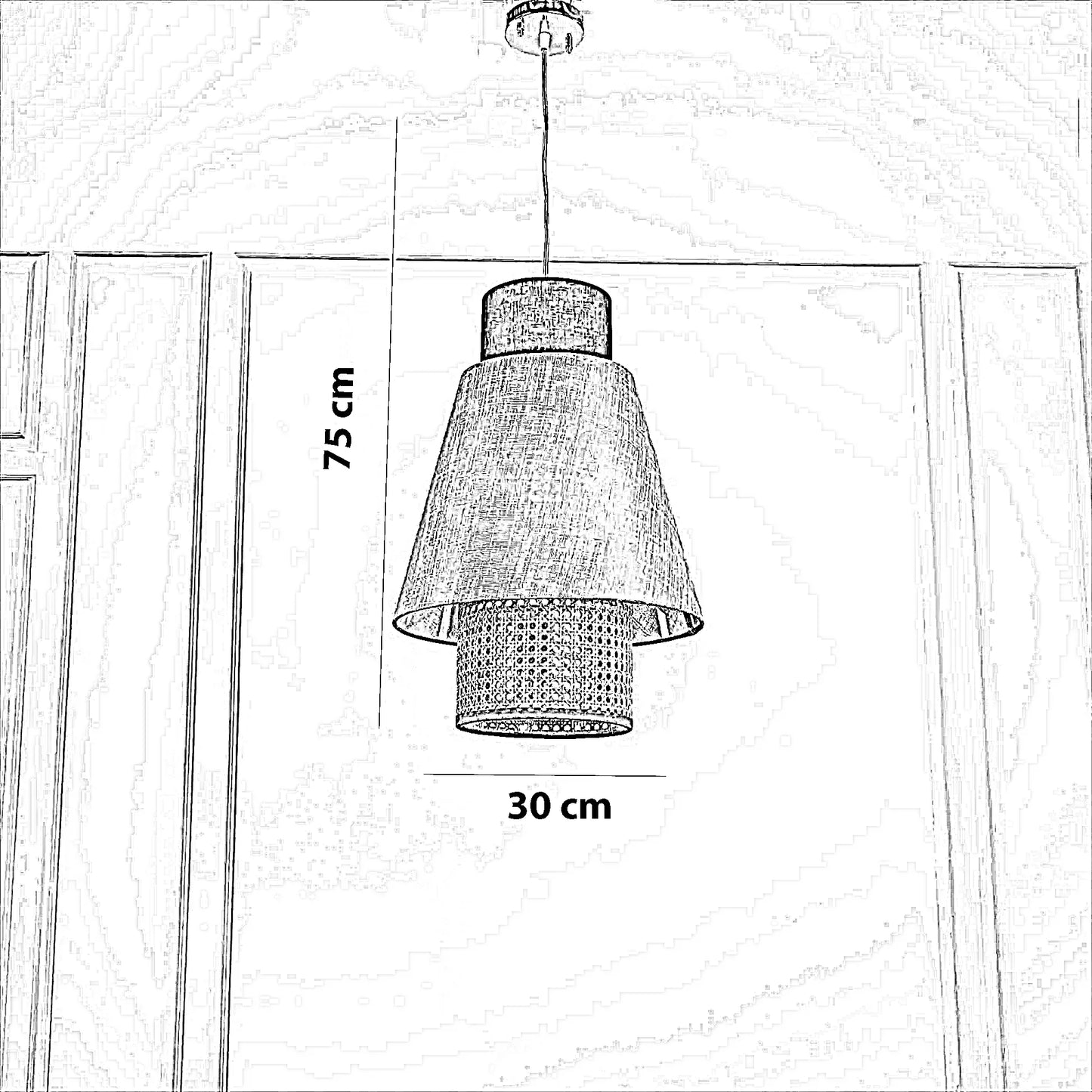 نجفة روطان، 30*75 سم