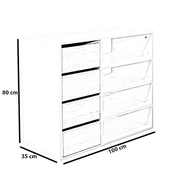 جزامة خشب ام دي اف اسباني، 100*35*80 سم