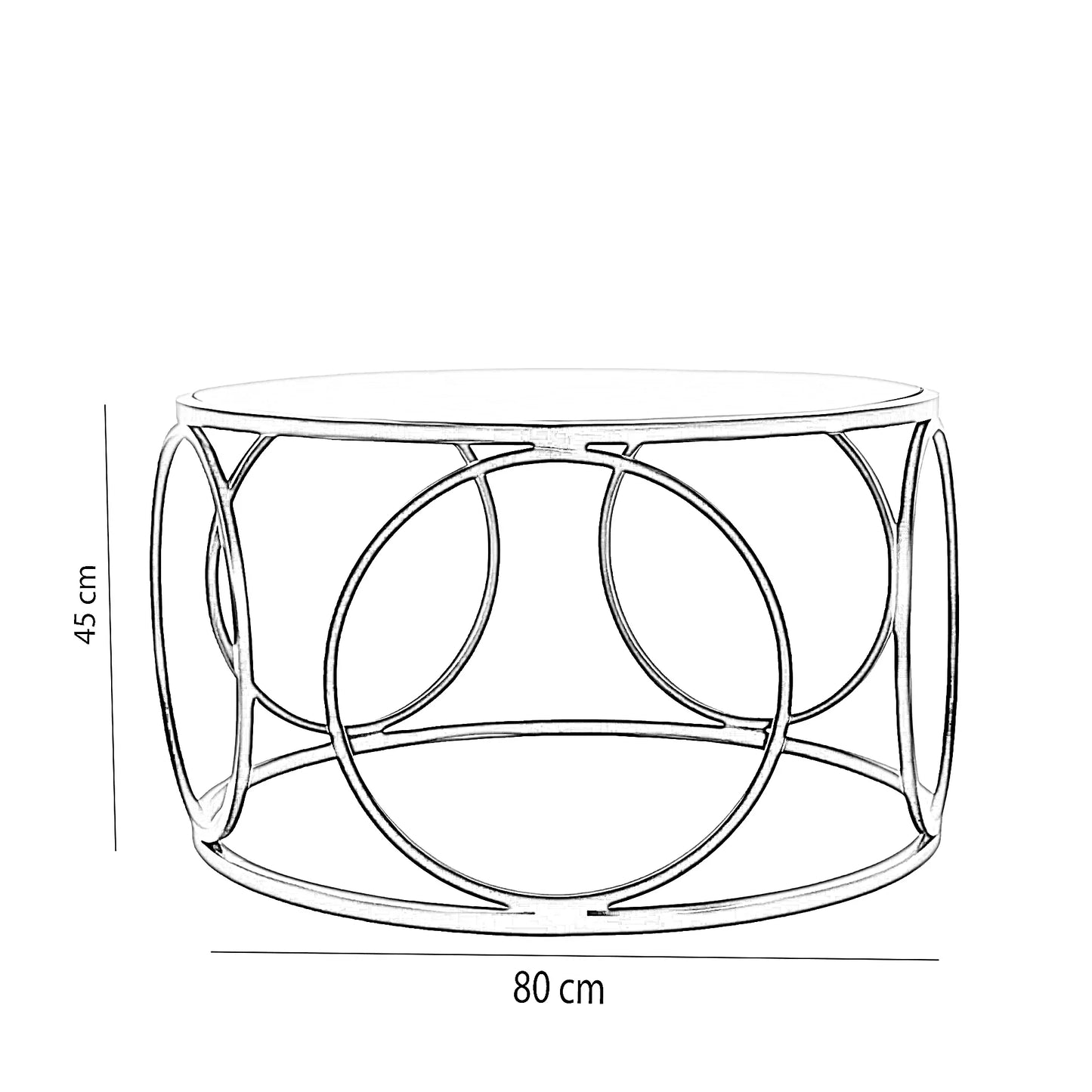 ترابيزة قهوة ستيل،80 *45 سم