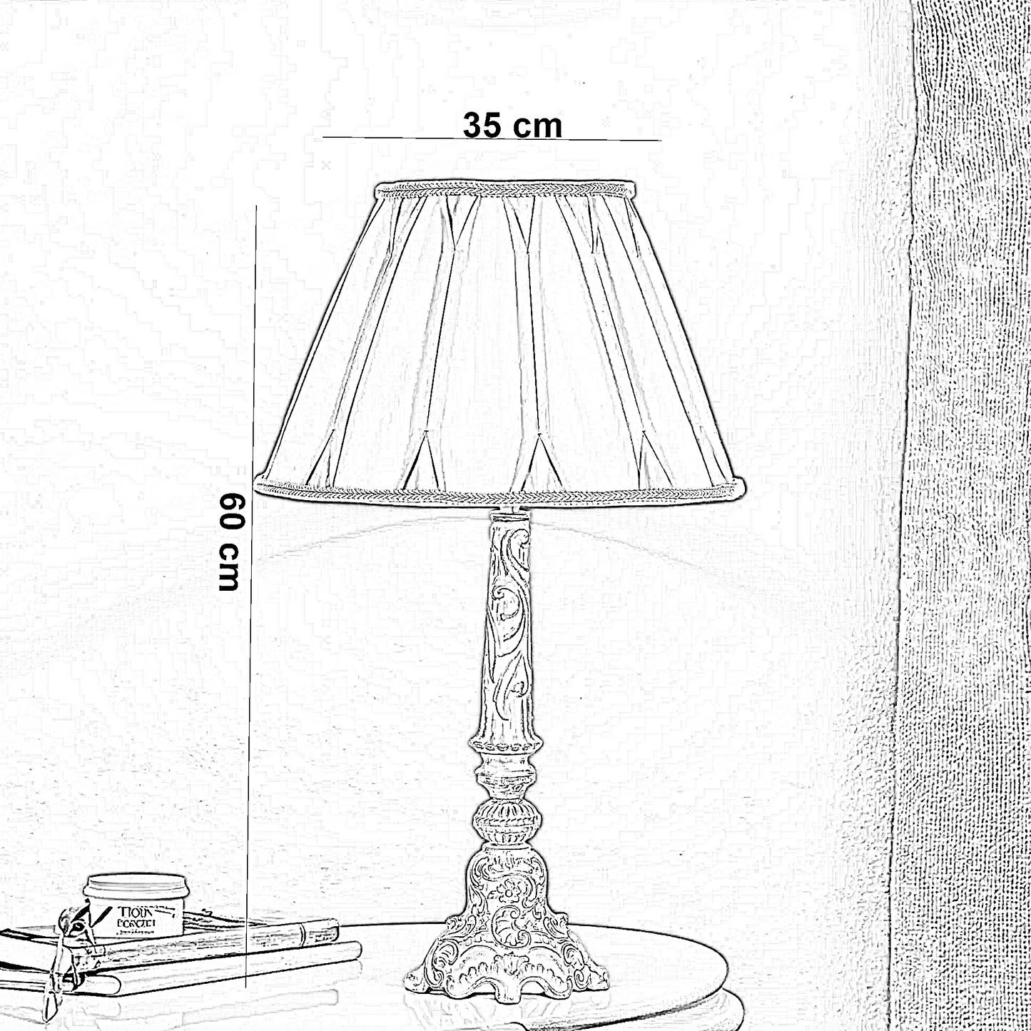 أباجورة ألمنيوم، 35*60 سم