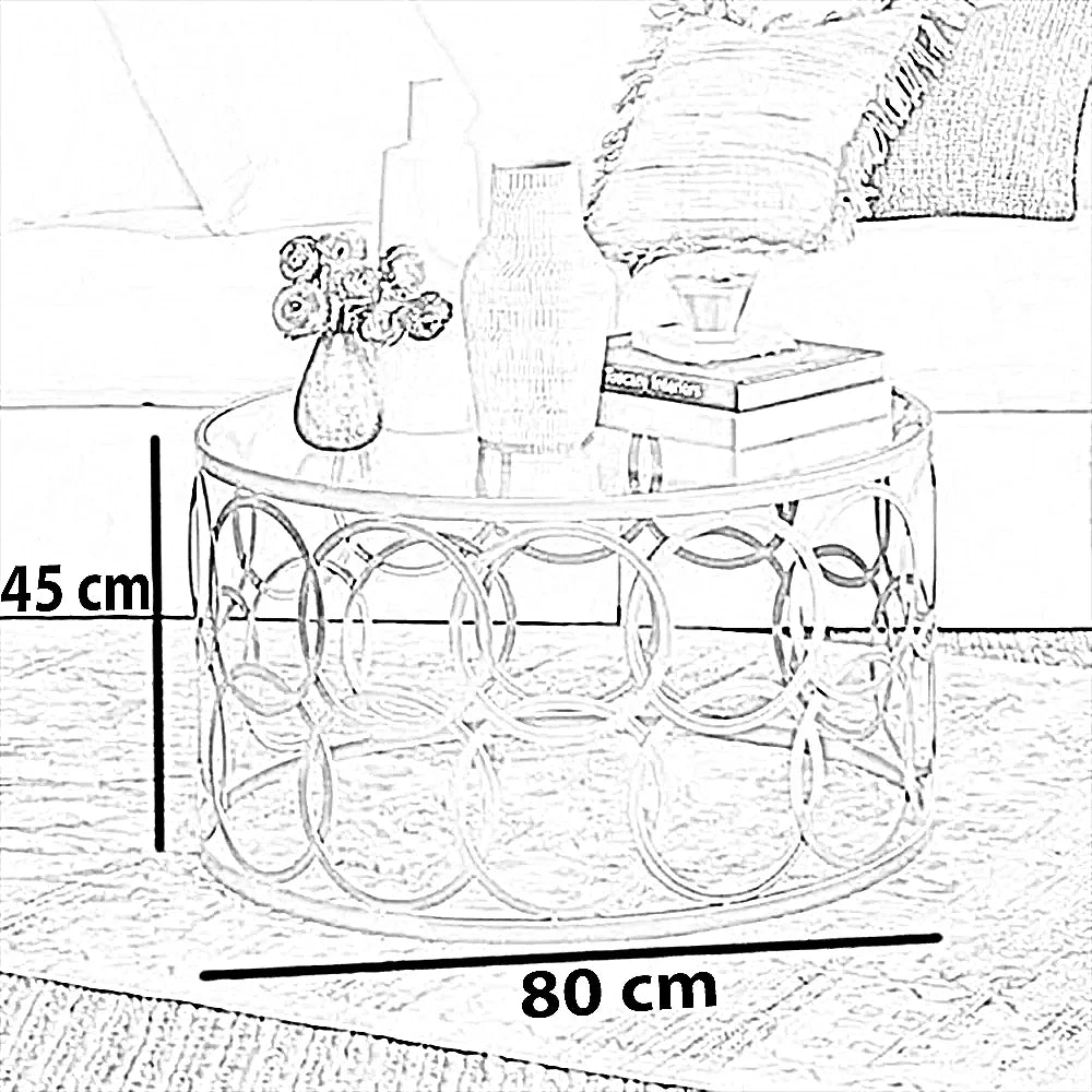 ترابيزة قهوة ستيل، 80*45 سم