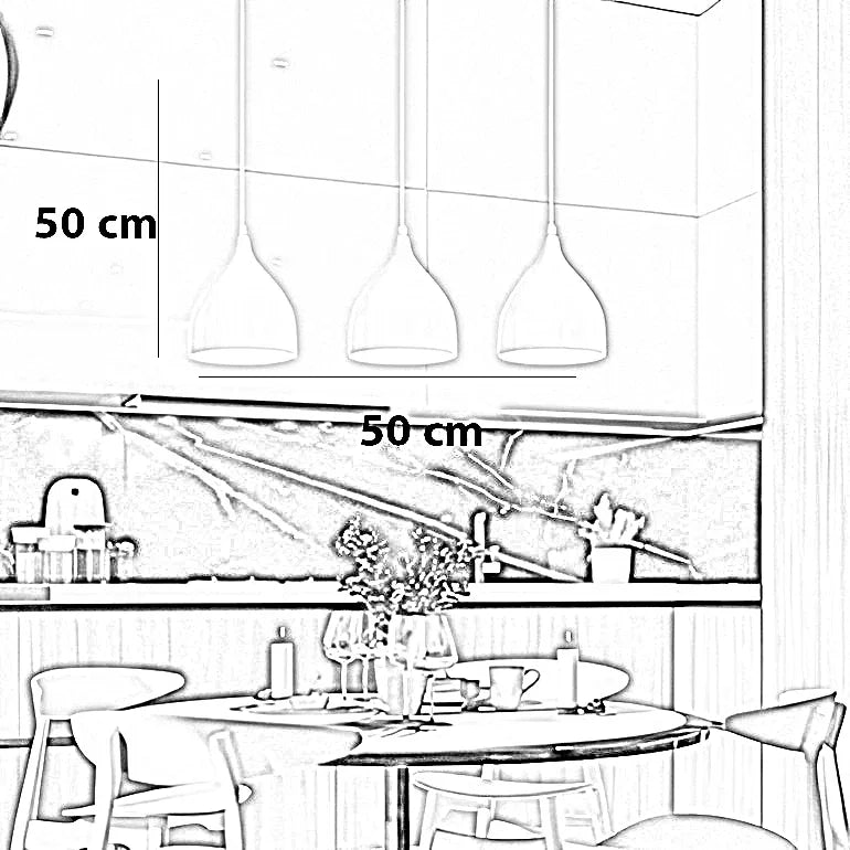 نجفة الومنيوم، 50*50 سم