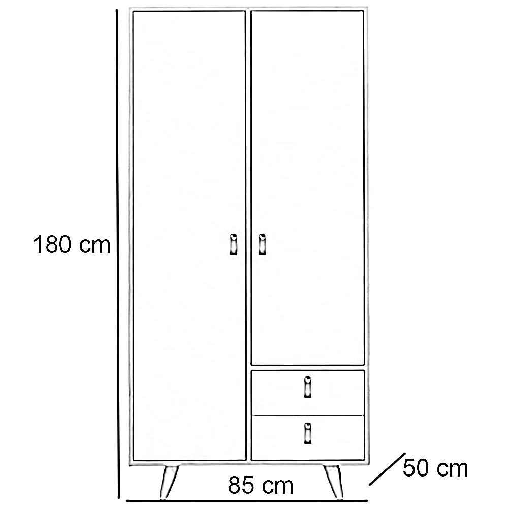 دولاب خشب ام دي اف، 85*50*180 سم