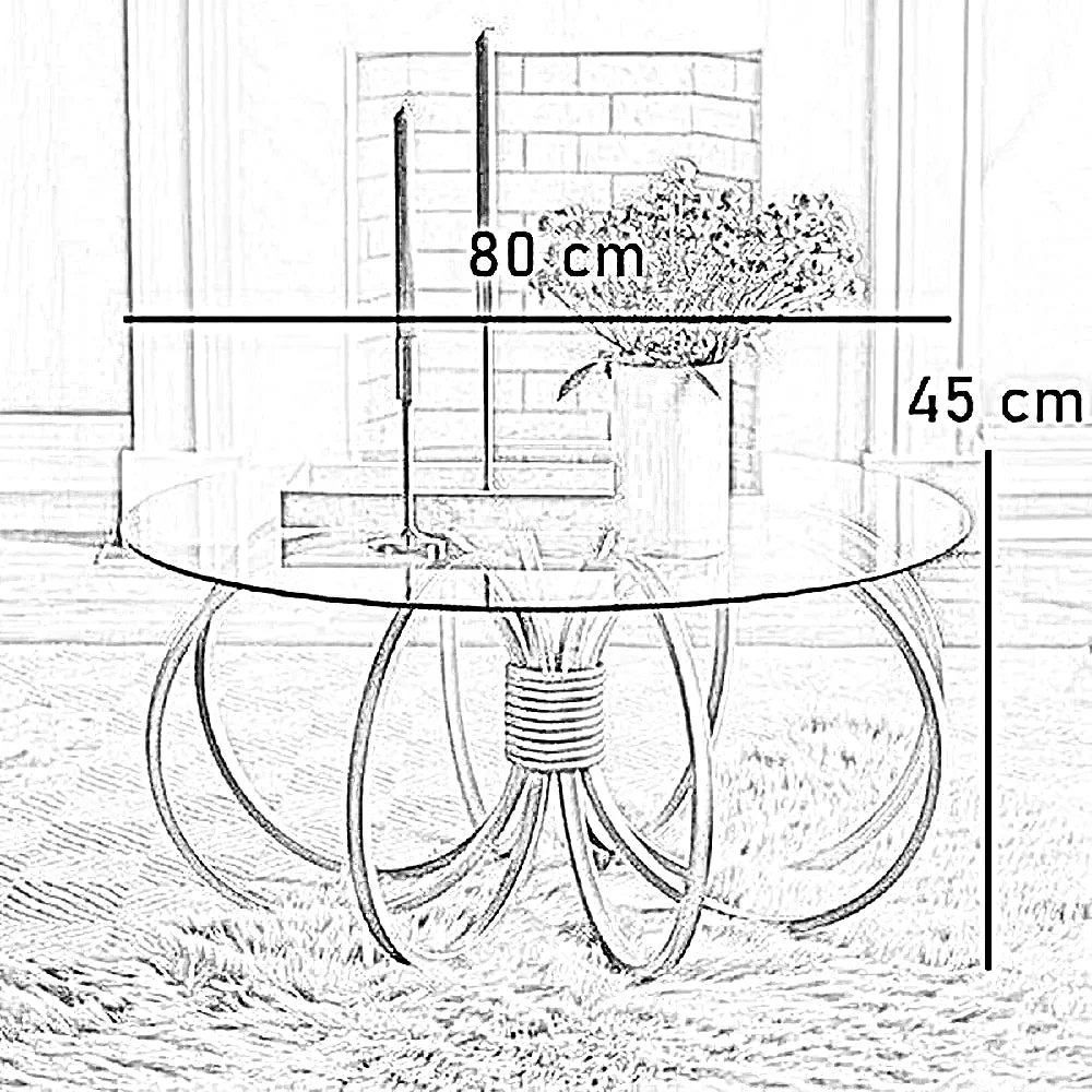 ترابيزة قهوة معدن، 80*45 سم