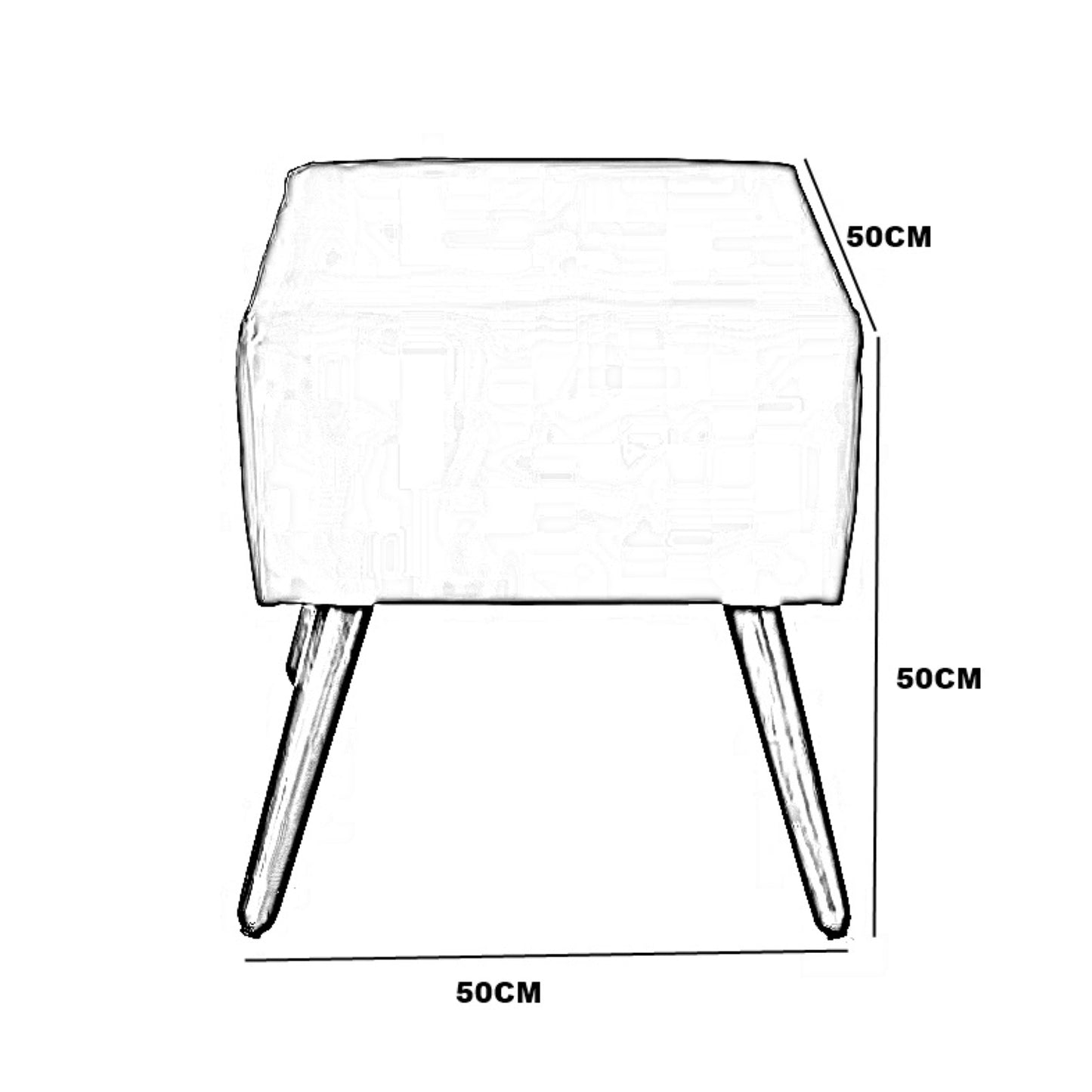 طقم كرسي مع بف خشب زان، قطعتين