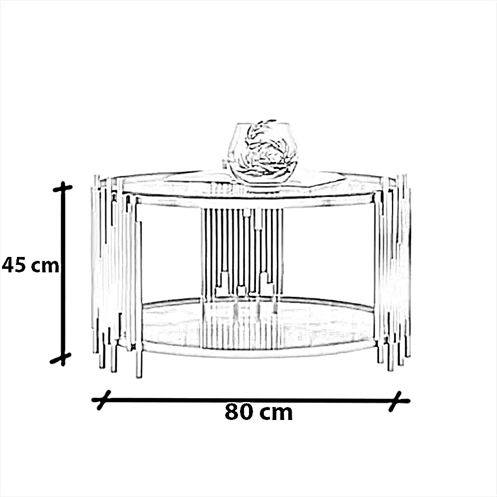 ترابيزة قهوة ستيل، 80*45 سم