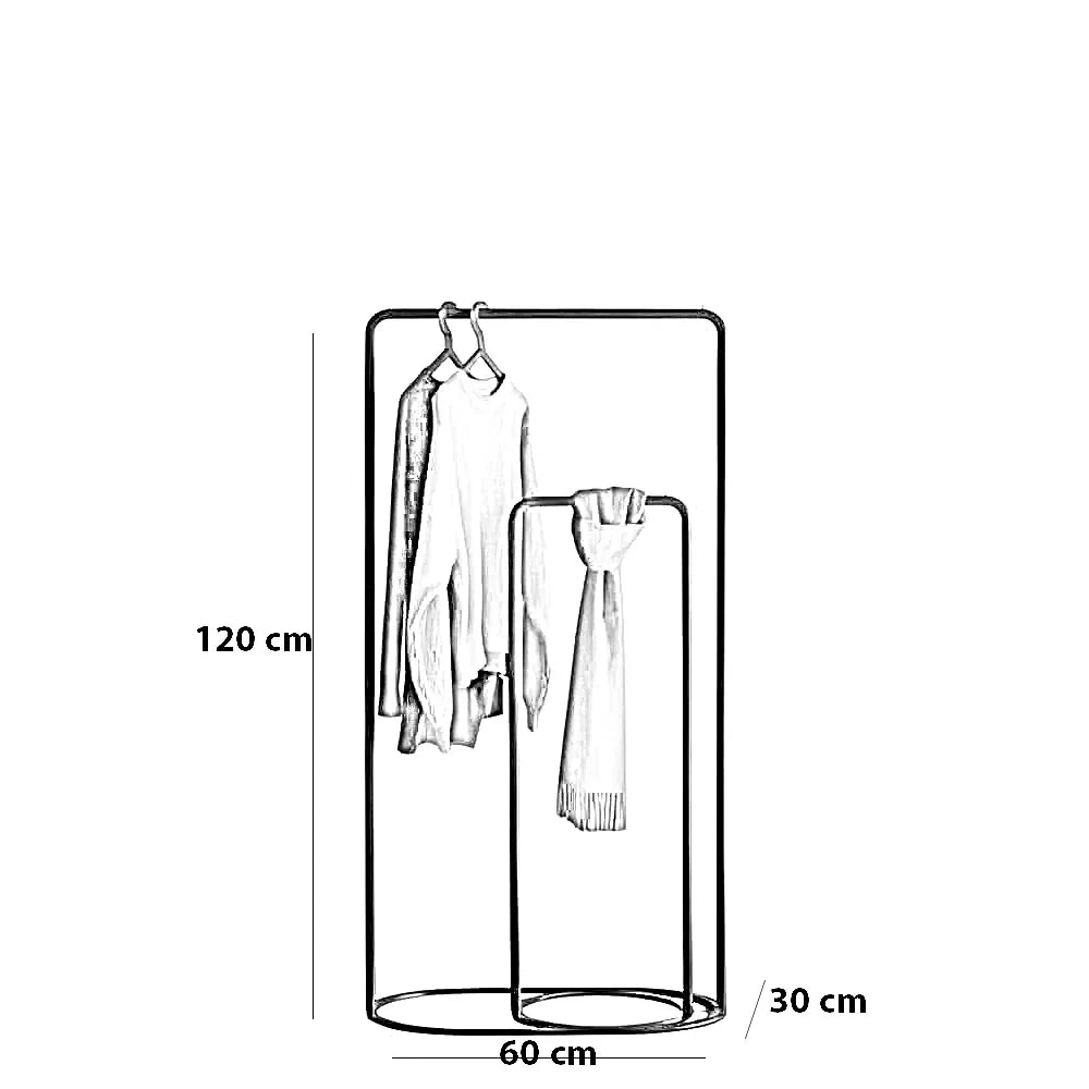 علاقة ملابس ستيل، 60*30*120 سم