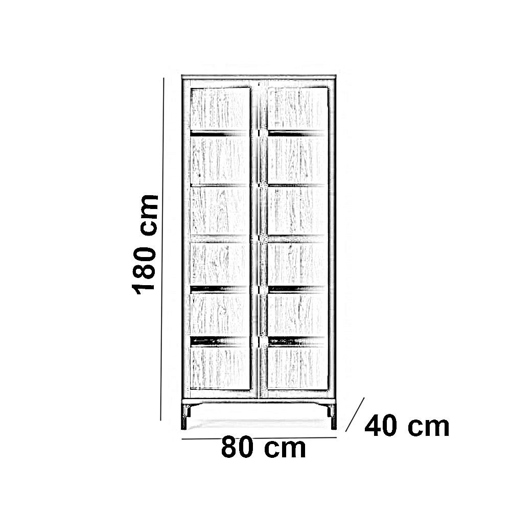 نيش خشب ام دي اف، 80*40*180 سم