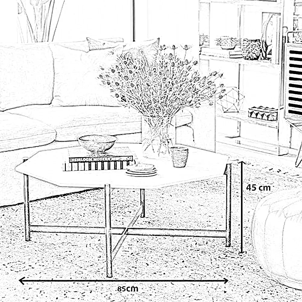 ترابيزة قهوة ستيل، 85*85*45 سم