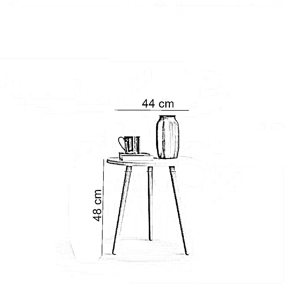 ترابيزة جانبية ام دي اف، 44*48 سم