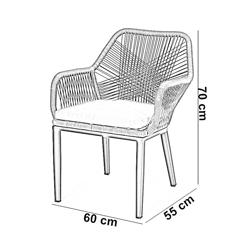 طقم سفرة خارجي ستيل و دوبار، 7 قطع