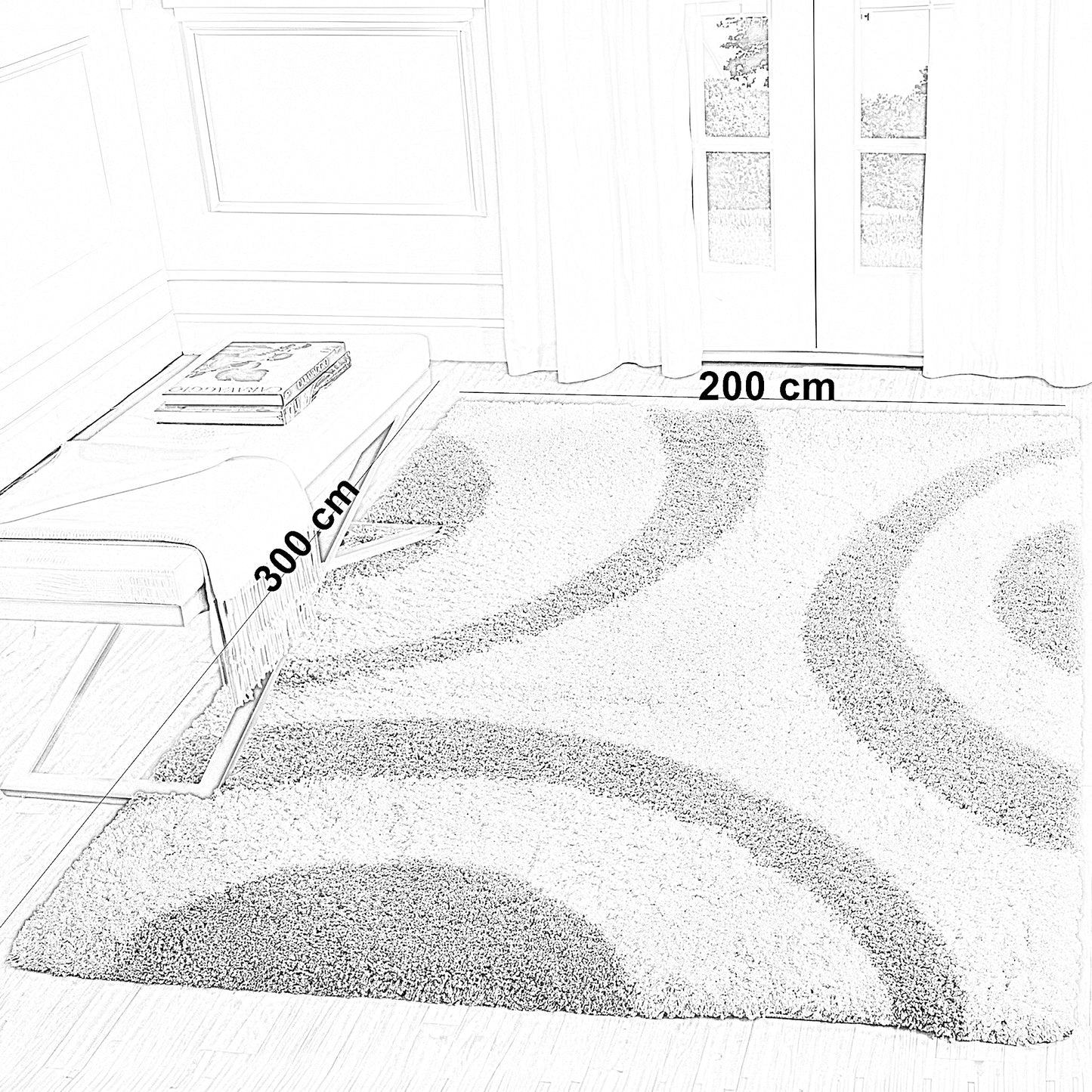 سجادة قطن و حرير، 200*300 سم