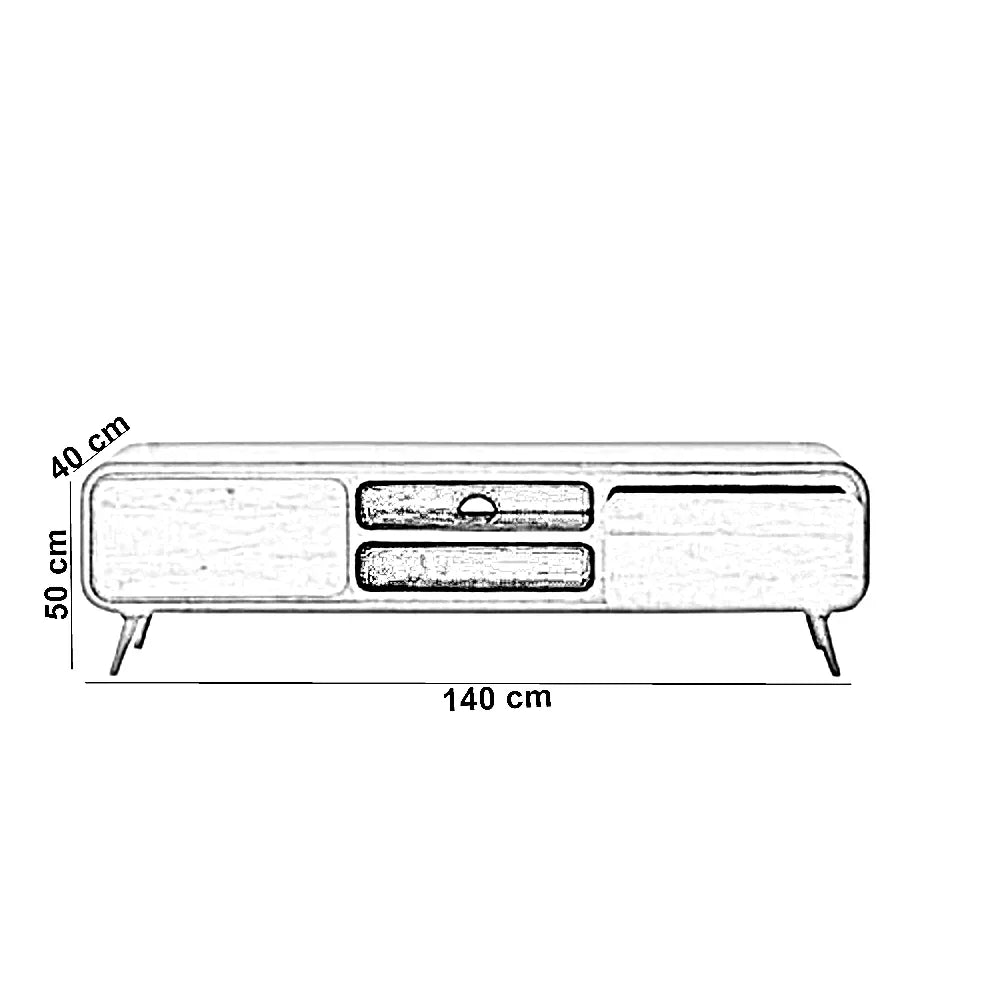 ترابيزة تليفزيون خشب كونتر، 140*40*50 سم
