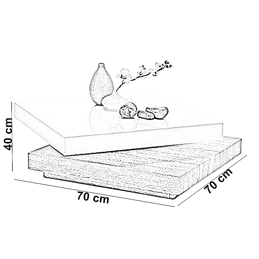 ترابيزة قهوة خشب كونتر، 70*70*40 سم