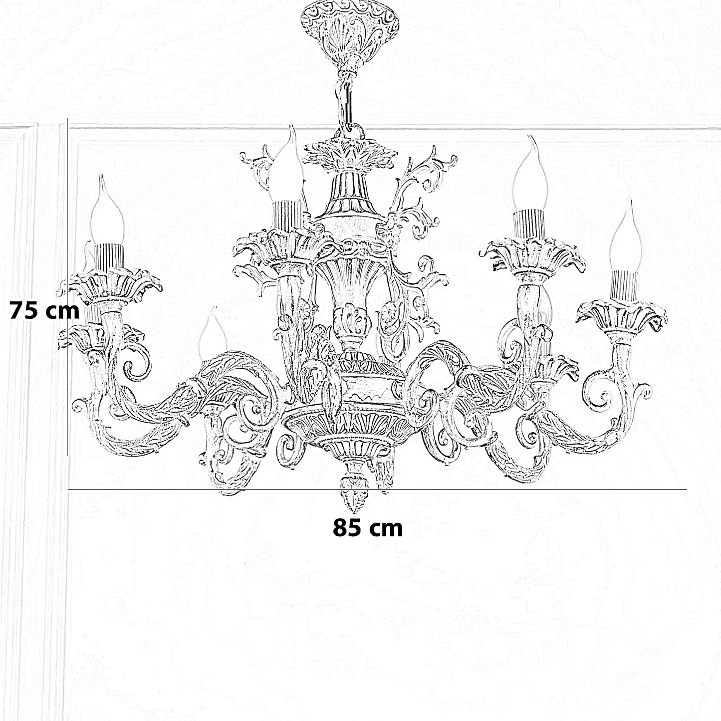 نجفة ألمنيوم، 85*75 سم