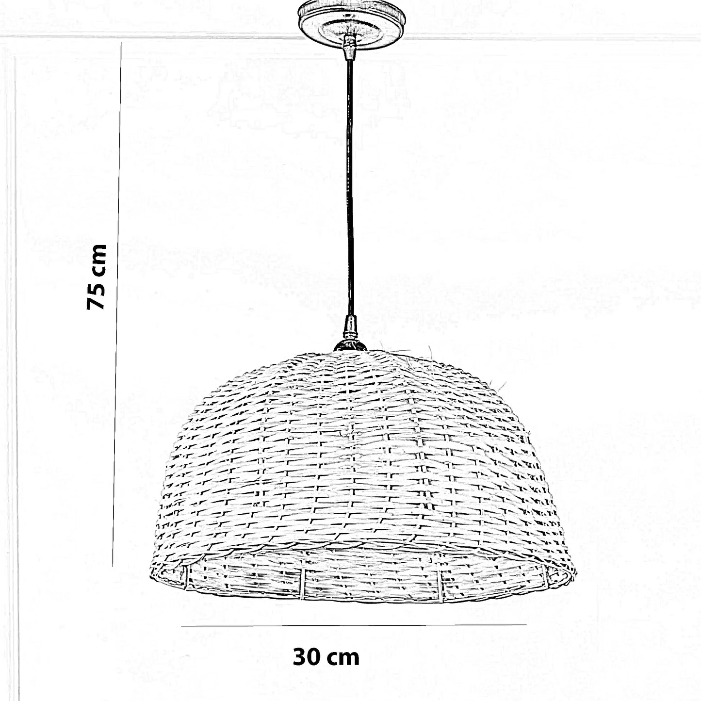 نجفة خيزران، 30*75 سم