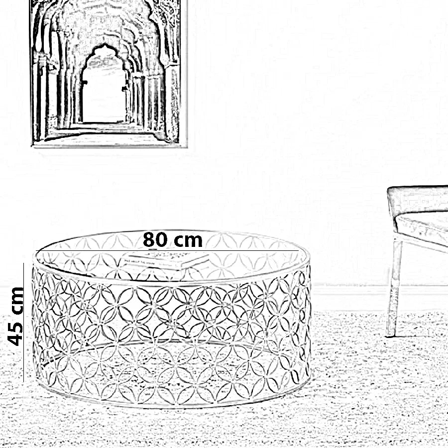 ترابيزة قهوة ستيل، 80*45 سم