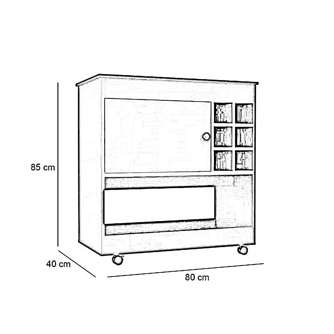 كوفي كورنر خشب ام دي اف، 80*40*85 سم