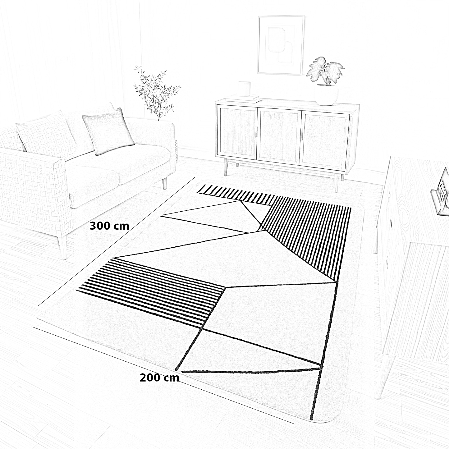 سجادة قطن و حرير، 200*300 سم