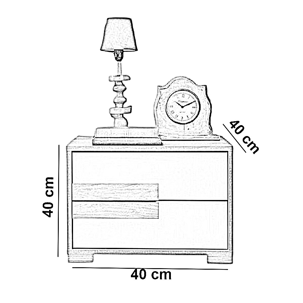 كومود خشب ام دي اف، 40*40*40 سم