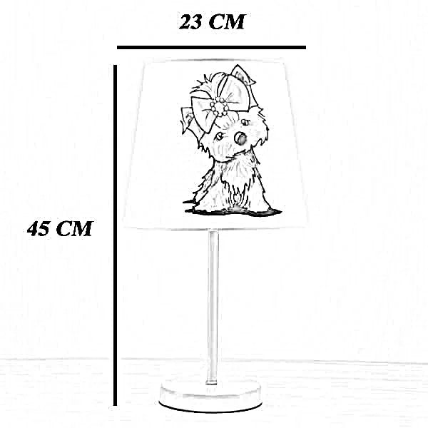 أباجورة أطفال معدن، 23*45 سم