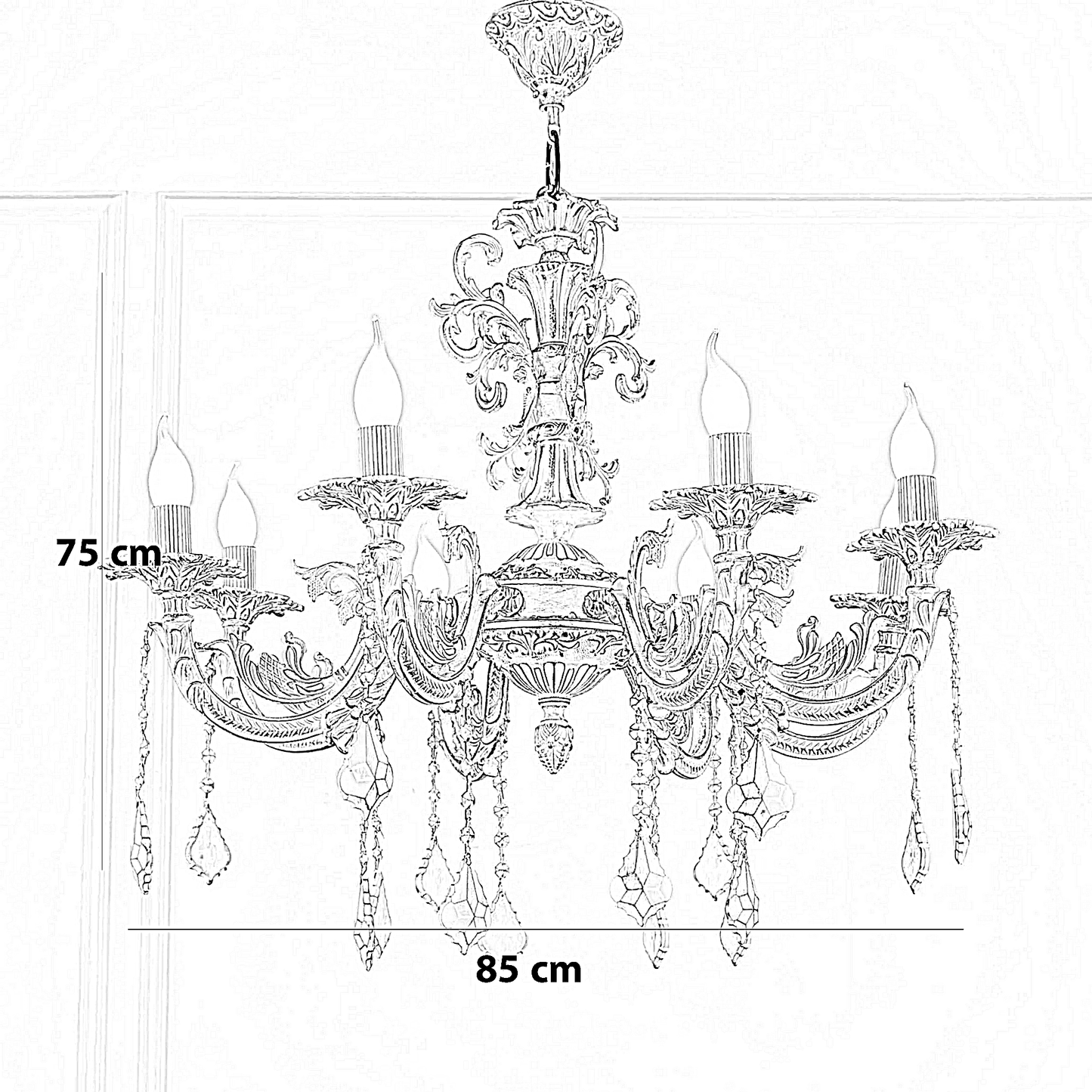 نجفة ألمنيوم، 85*75 سم