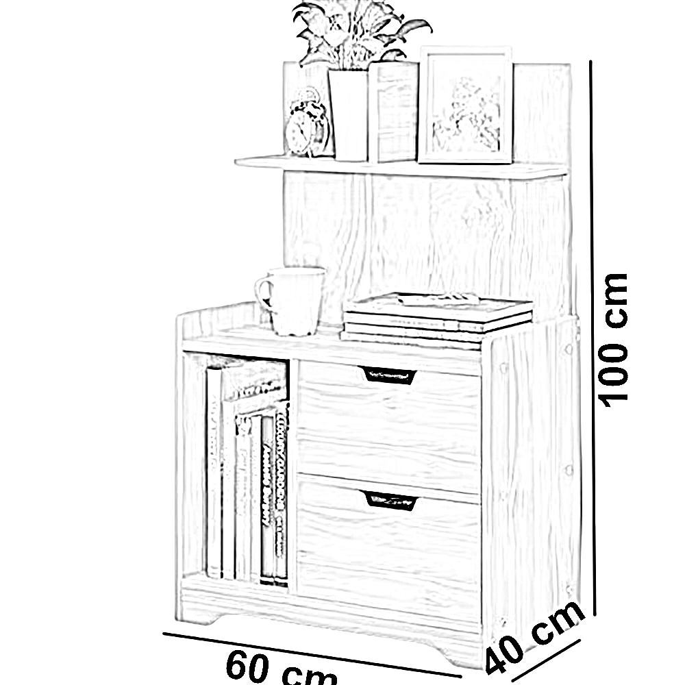 كومود خشب ام دي اف، 60*40*100 سم