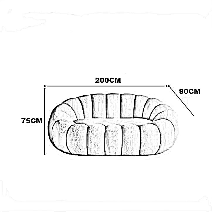 كنبة خشب طبيعي، 200*90*75 سم