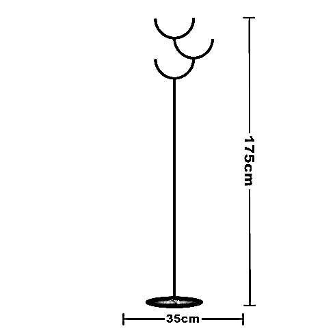 شماعة ملابس معدن، 35*35*175 سم