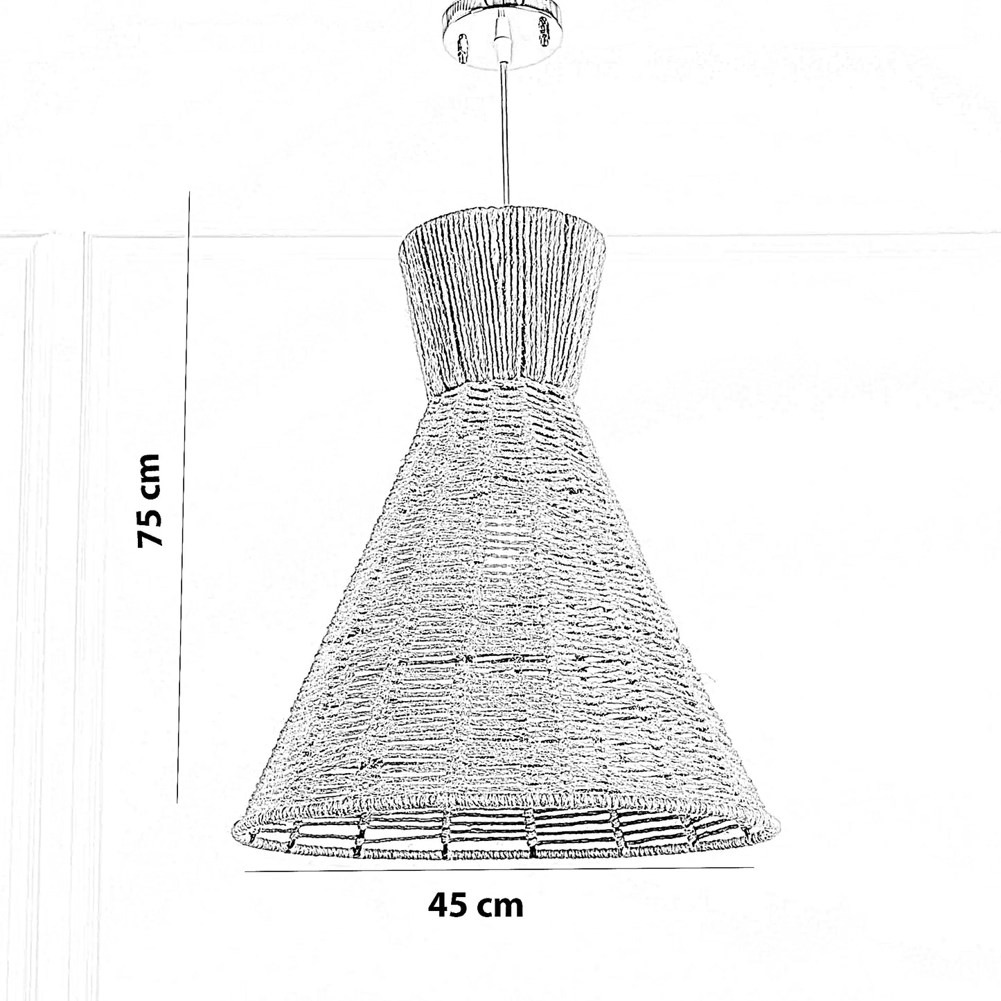 نجفة قماش، 45*75 سم