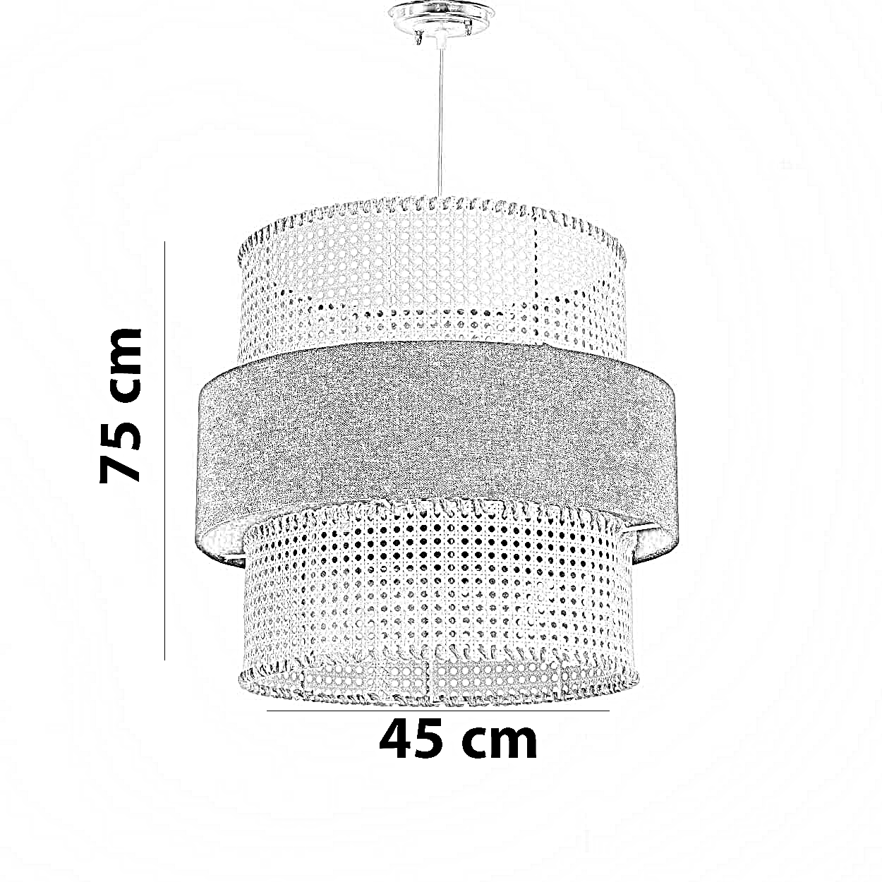 نجفة قماش، 45*75 سم