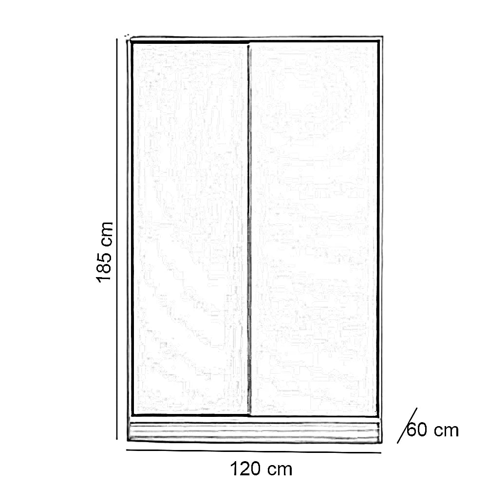 دولاب خشب ام دي اف، 120*60*185 سم