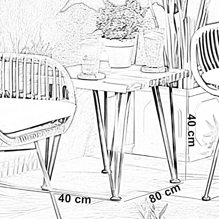 طقم خارجي ستيل و دوبار، 3 قطع