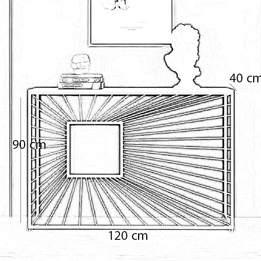 كونسول معدن، 120*40*90 سم