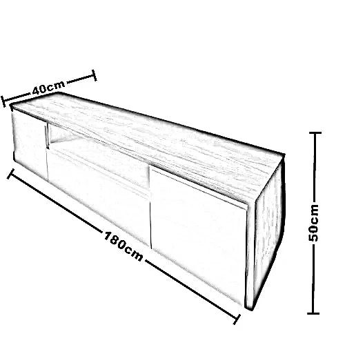 ترابيزة تليفزيون ام دي اف، 180*40*50 سم