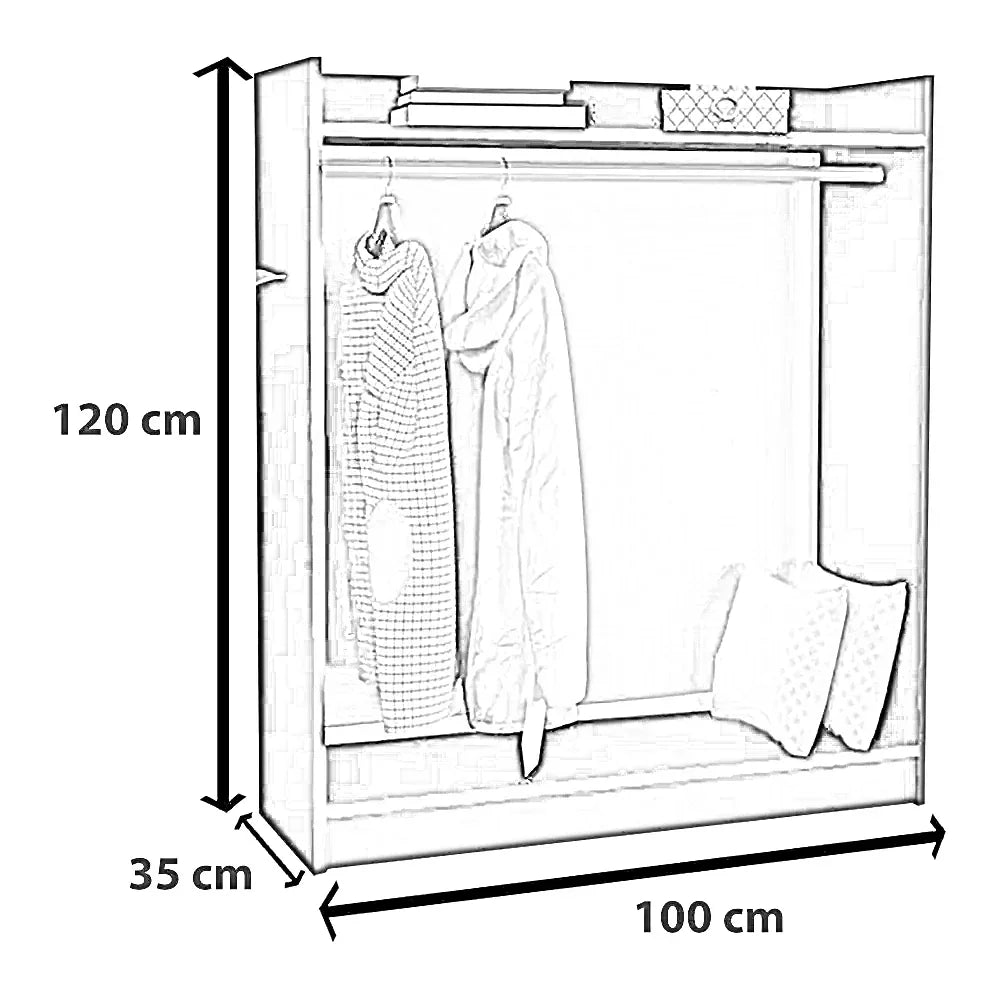 شماعة ملابس خشب ام دي اف، 100*35*120 سم