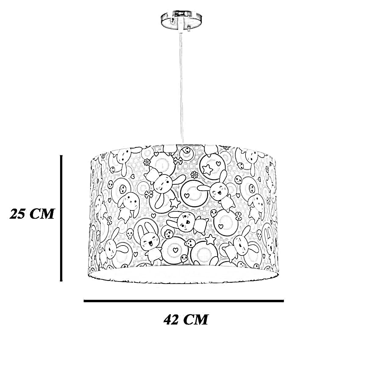 نجفة قماش، 42*25 سم