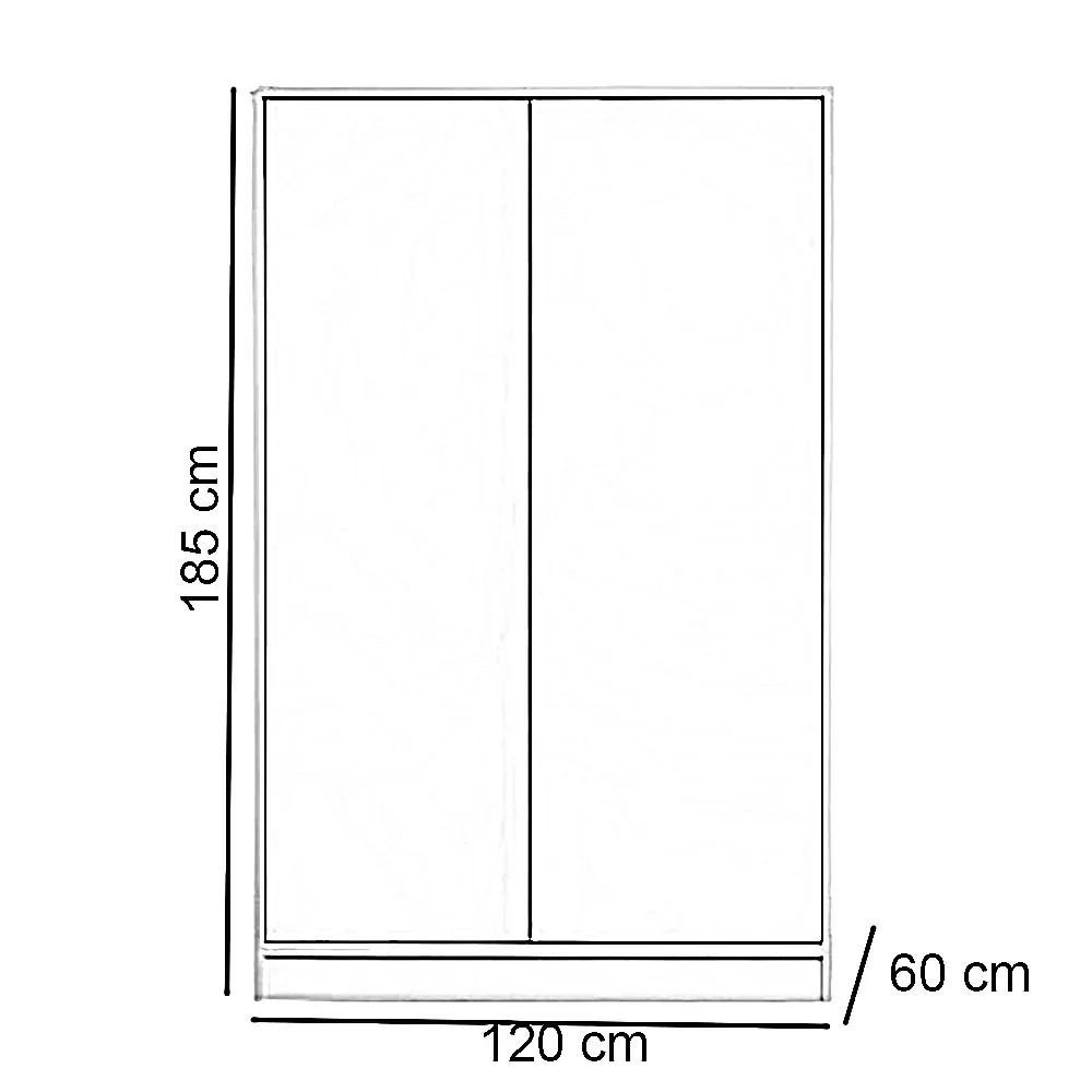 دولاب خشب ام دي اف، 120*60*185 سم