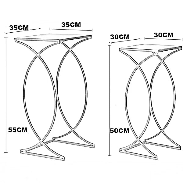 طقم ترابيزات ستيل، قطعتين